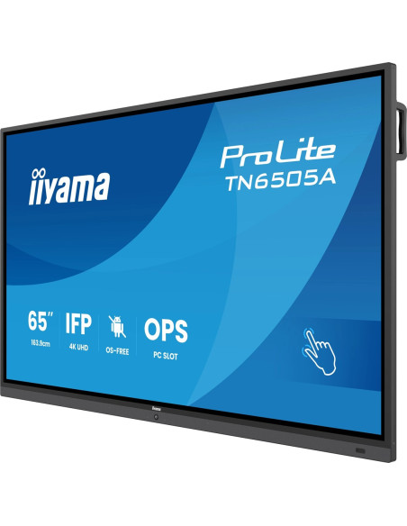Iiyama Tn6505A-B1Ag Signage Display Interaktywny Płaski Panel 163,8 Cm (64.5") 500 Cd/M2 4K Ultra Hd Czarny Ekran Dotykowy