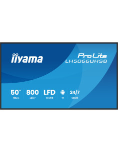 Iiyama Lh5066Uhsb-B1Ag Signage Display Płaski Panel Digital Signage 127 Cm (50") Lcd Wi-Fi 800 Cd/M2 4K Ultra Hd Czarny Procesor