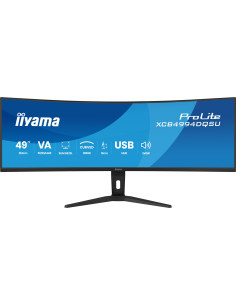 Iiyama Prolite Xcb4994Dqsu-B1 Monitor Komputerowy 124,5 Cm (49") 5120 X 1440 Px Dual Qhd Lcd Czarny