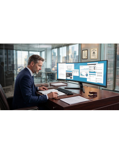 Iiyama Prolite Xcb4994Dqsu-B1 Monitor Komputerowy 124,5 Cm (49") 5120 X 1440 Px Dual Qhd Lcd Czarny
