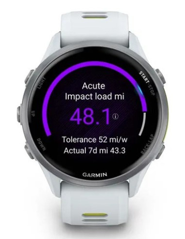 Zegarek Sportowy Garmin Forerunner 970 3,56Cm 1.4" Amoled Cyfrowy 454X454Px Ekran Dotykowy Wi-Fi Gps Biały