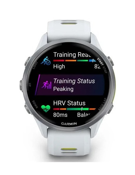Zegarek Sportowy Garmin Forerunner 970 3,56Cm 1.4" Amoled Cyfrowy 454X454Px Ekran Dotykowy Wi-Fi Gps Biały
