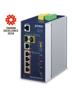 Planet Igs-5225-4Up1T2S Łącza Sieciowe Zarządzany L2+ Gigabit Ethernet (10/100/1000) Obsługa Poe Niebieski, Srebrny 2