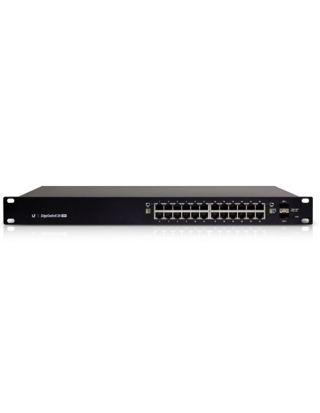 Ubiquiti Es-24-250W Przełącznik Sieciowy Zarządzany L2/L3 Gigabit Ethernet (10/100/1000) Obsługa Poe 1U Czarny