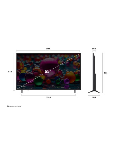 Lg Uhd Ai 65Ua75003La Telewizor 165,1 Cm (65") 4K Ultra Hd Smart Tv Wi-Fi Czarny