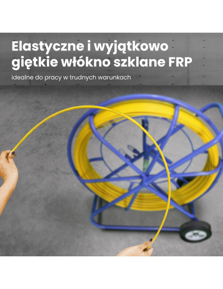 Extralink Pilot Do Przeciągania Kabli Pilot 9Mm 250M Włókno Szklane Frp, Śr. 9Mm, Dł. 250M, Żółty