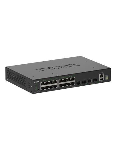 D-Link Dgs-1530-20/E Przełącznik Sieciowy Zarządzany L2 Gigabit Ethernet (10/100/1000) Czarny