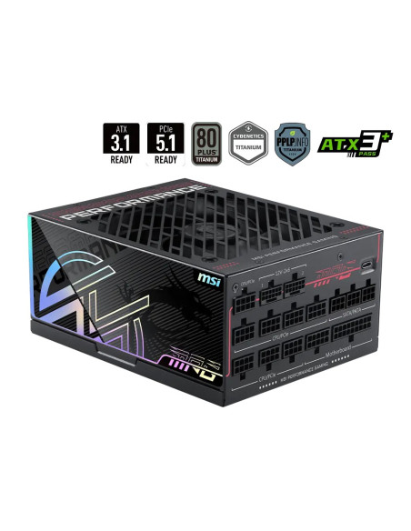 Msi Mpg Ai1300Ts Pcie5 Moduł Zasilaczy 1300 W 24-Pin Atx Atx Czarny