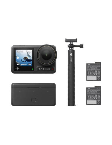 Dji Osmo Action 4 Adventure Combo Aparat Do Fotografii Sportowej 4K Ultra Hd Cmos Wi-Fi 1,15 Kg
