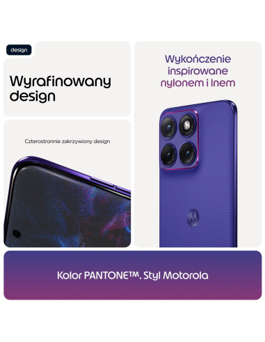 Motorola Edge 70 Fusion 17,2 Cm (6.78") Dual Sim Android 16.0 5G Usb Type-C 8 Gb 256 Gb 5200 Mah Fioletowy
