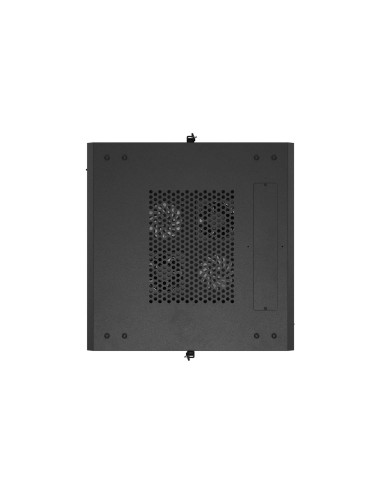 Szafa Instalacyjna Rack Stojąca 19" 18U 600 × 600 Czarna, Drzwi Perforowane, Lanberg (Flat Pack)
