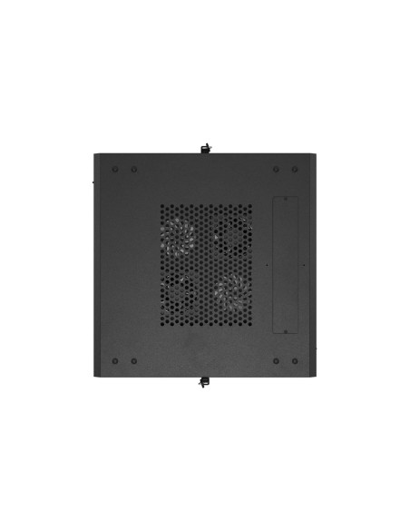Szafa Instalacyjna Rack Stojąca 19" 18U 600 × 600 Czarna, Drzwi Perforowane, Lanberg (Flat Pack)