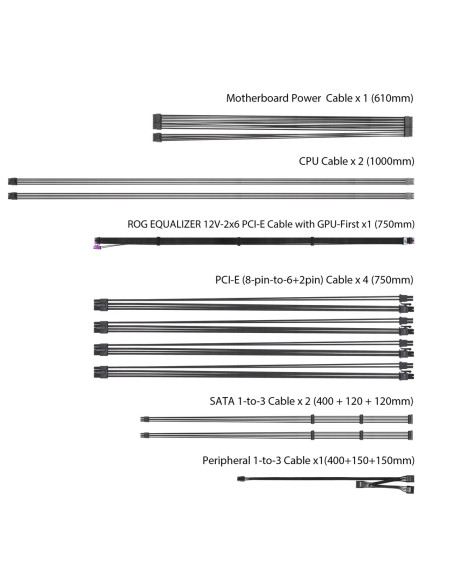 Zasilacz Asus + Kabel Rog Equalizer Rog-Strix-1200P-Gaming-E