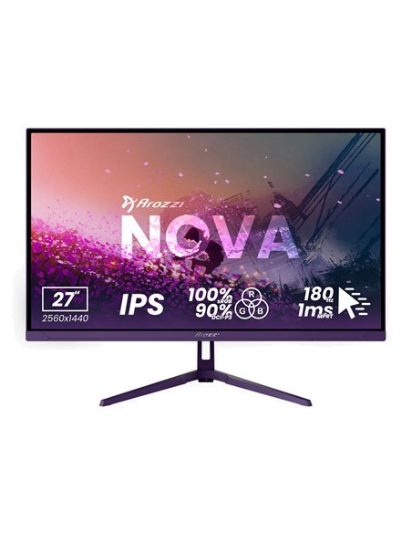 Arozzi | Nova | 27 " | Ips | Qhd | 16:9 | 180 Hz | 1 Ms | 2560 X 1440 Pixels | 350 Cd/M2 | Hdmi Ports Quantity 2 | Purple