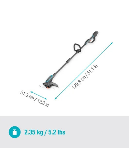 Gardena 14703-55 Przecinarka Do Pędzli/Trymer 18 W Bateria Szary