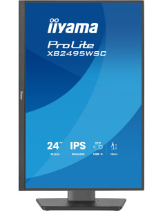 Iiyama Prolite Xb2495Wsc-B1 Monitor Komputerowy 61,2 Cm (24.1") 1920 X 1200 Px Wuxga Led Czarny 2