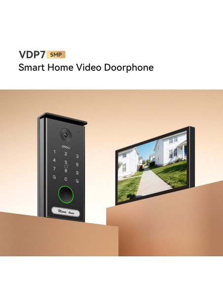 Imou Vdp7 Wideodomofon 5 Mp 17,8 Cm (7") Czarny