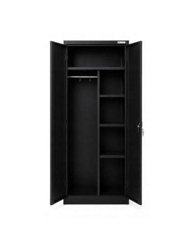 Iron Mate Szafa Gospodarcza Metalowa Saturn 185X90X45 Czarna Ral9005
