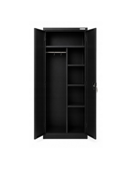 Iron Mate Szafa Gospodarcza Metalowa Saturn 185X90X45 Czarna Ral9005