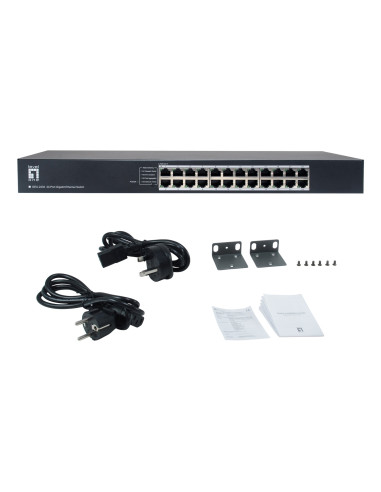 Levelone Geu-2432 Nie Zarządzany Gigabit Ethernet (10/100/1000) 1U Szary