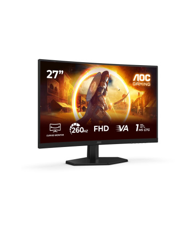 Aoc C27G42Zep Monitor Komputerowy 68,6 Cm (27") 1920 X 1080 Px Full Hd Lcd Czarny, Czerwony