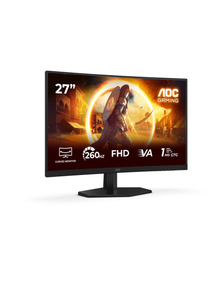 Aoc C27G42Zep Monitor Komputerowy 68,6 Cm (27") 1920 X 1080 Px Full Hd Lcd Czarny, Czerwony