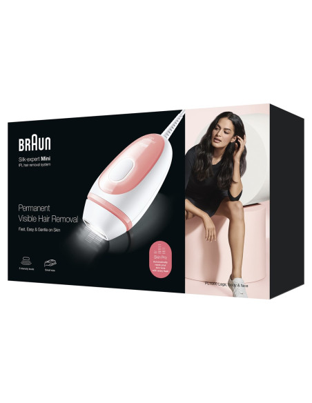 Braun Silk-Expert Pl1000 Środek Do Usuwania Włosów Intensywne Światło Impulsowe (Ipl) Różowy, Biały