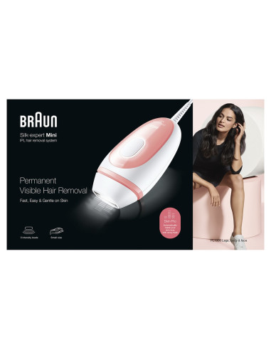 Braun Silk-Expert Pl1000 Środek Do Usuwania Włosów Intensywne Światło Impulsowe (Ipl) Różowy, Biały
