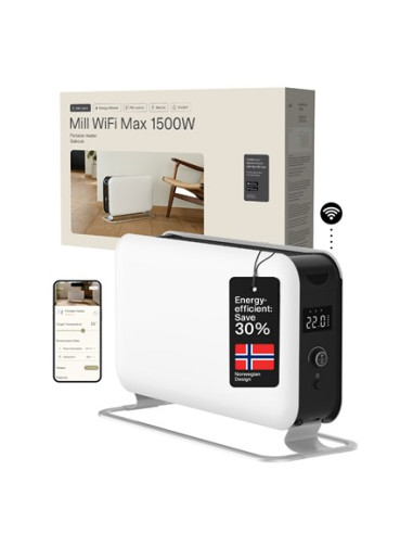Mill | Portable Heater | Co1500Maxwifi3 | Convection Heater | 1500 W | Suitable For Rooms Up To 14-18 M2 | White | Ipx4