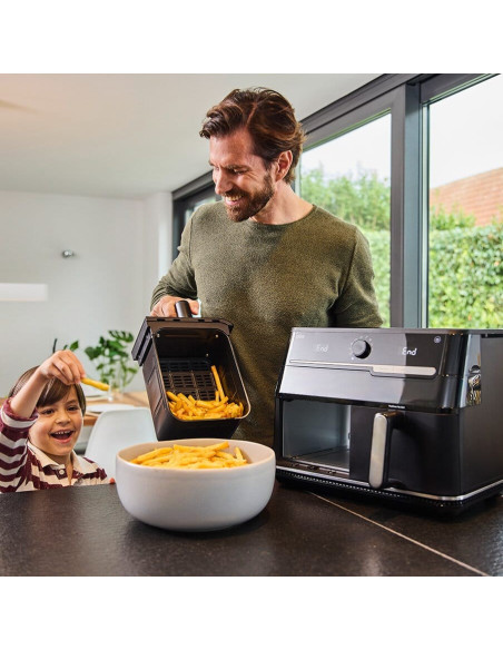 Braun Twincook 5 Podwójny 10 L Autonomiczny 2800 W Frytkownica Na Gorące Powietrze Czarny