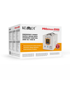 Zasilacz Awaryjny Kemot Prosinus-2000 Przetwornica Z Czystym Przebiegiem Sinusoidalnym I Funkcją Ładowania 12V 230V 2000Va/1200W 2