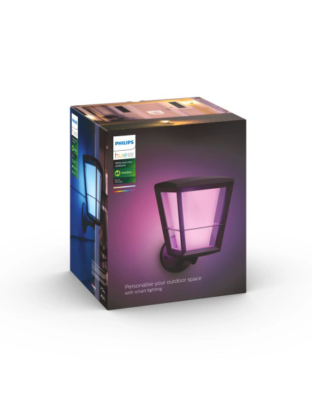Philips Hue Wca Econic Zewnętrzna Latarnia Ścienna W Górę | 15 W | 2000-6500 Hue Biały Kolor Atmosfera