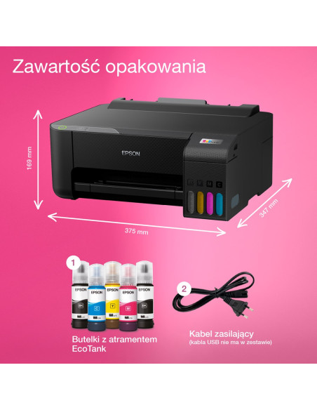 Epson Ecotank L1230 - Drukarka Ze Stałym Zasilaniem W Atrament