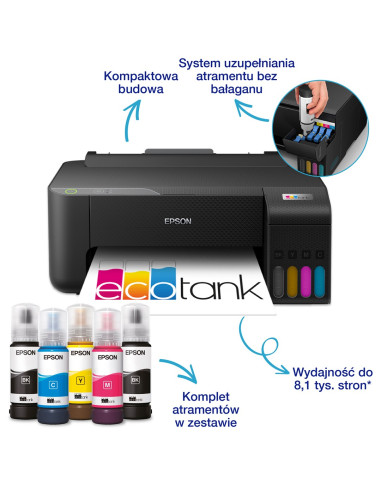 Epson Ecotank L1230 - Drukarka Ze Stałym Zasilaniem W Atrament