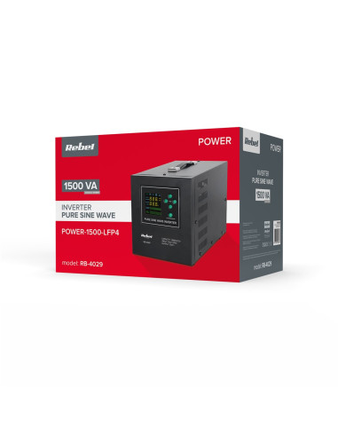 Rebel Zasilacz Awaryjny Z Czystym Przebiegiem Sinusoidalnym I Funkcją Ładowania 12V 230V 1500Va/1050W Lfp4 Rb-4029