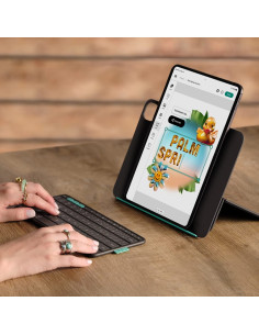 Logitech Flip Folio Qwertz Niemiecki Bluetooth Grafitowy 2