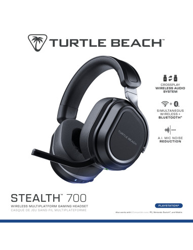 Turtle Beach Stealth 700 Zestaw Słuchawkowy Przewodowa Opaska Na Głowę Gaming Bluetooth Czarny