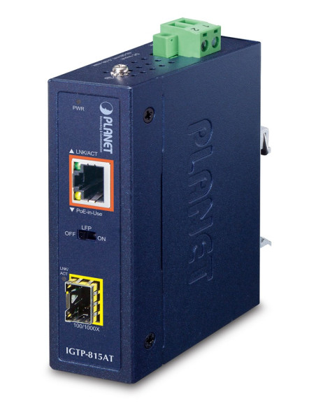 Planet Igtp-815At Konwerter Sieciowy 1000 Mbit/S Niebieski