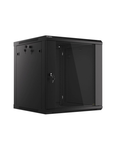 Lanberg Szafa Instalacyjna Wisząca 19'' 12U 600X600Mm Czarna (Drzwi Szklane)