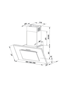 Okap Kominowy Maan Vertical 2 90 Cm | Led | Czarny 2