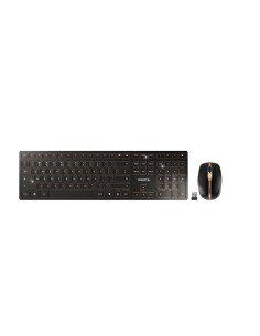 Cherry Dw 9100 Slim Klawiatura Dołączona Myszka Uniwersalne Rf Wireless + Bluetooth Qwerty Us English Czarny
