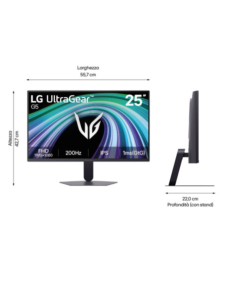 Monitor Lg Led 25" 25G523B-B Ultragear G5 Fhd 200Hz