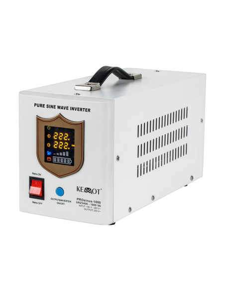 Zasilacz Awaryjny Kemot Prosinus-1000 Przetwornica Z Czystym Przebiegiem Sinusoidalnym I Funkcją Ładowania 12V 230V 1000Va/700W