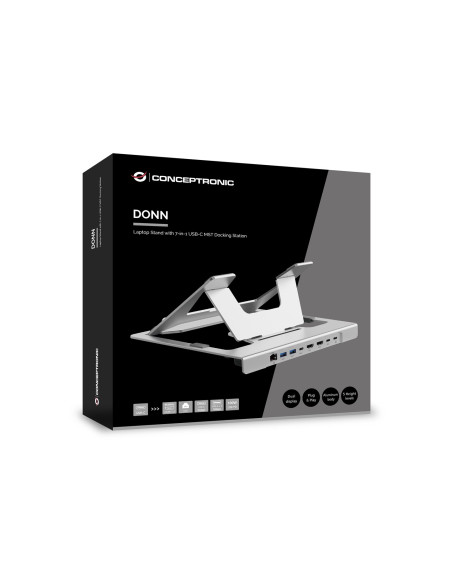 Conceptronic Donn35S Stojak Na Laptop Podstawka Na Notebooka Srebrny