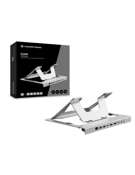 Conceptronic Donn35S Stojak Na Laptop Podstawka Na Notebooka Srebrny