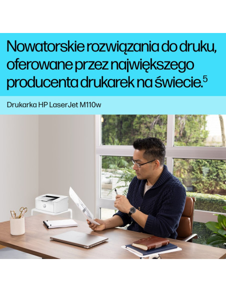 Hp Laserjet M110W Bezprzewodowe Czerń I Biel Drukarka