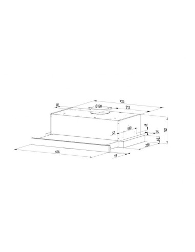 Okap Teleskopowy Maan Corona 50 Cm | Led | Czarny