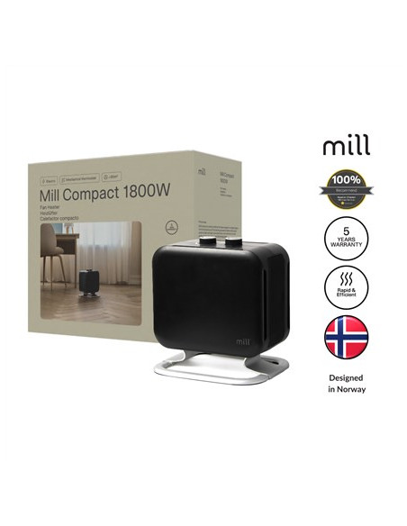 Grzejnik Nawiewowy Mill Ptc Fan Heater Cus1800Mecba Termowentylator Wewnętrzny 1800 W Czarny