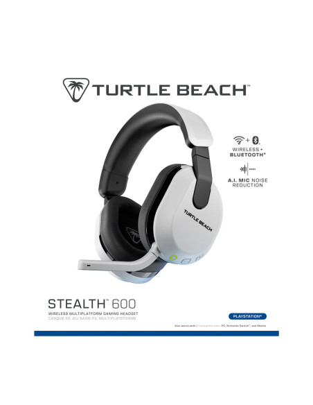 Turtle Beach Stealth 600 Gen 3 Zestaw Słuchawkowy Bezprzewodowy Opaska Na Głowę Gaming Bluetooth Biały