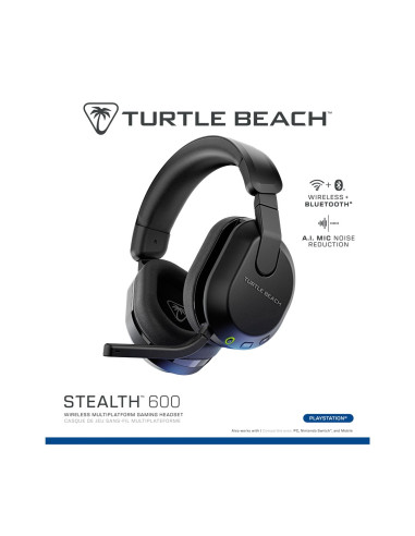 Turtle Beach Stealth 600 Gen 3 Zestaw Słuchawkowy Bezprzewodowy Opaska Na Głowę Gaming Bluetooth Czarny